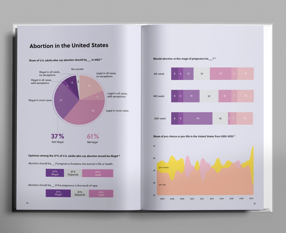 Book spread: abortion in the United States