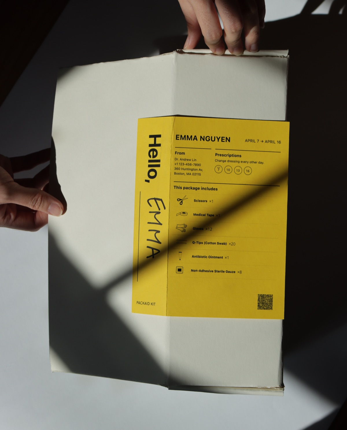 PACKAID kit — packaging detail